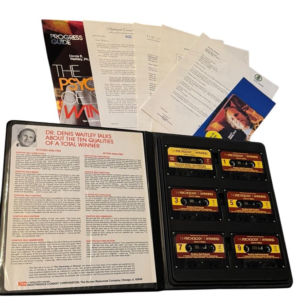 The Psychology of Winning by Denis E. Waitley 6 Audiotapes for Winners Vintage